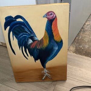Colorful Rooster Canvas Art